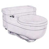Toilet Case 3000 one-piece wall-hung