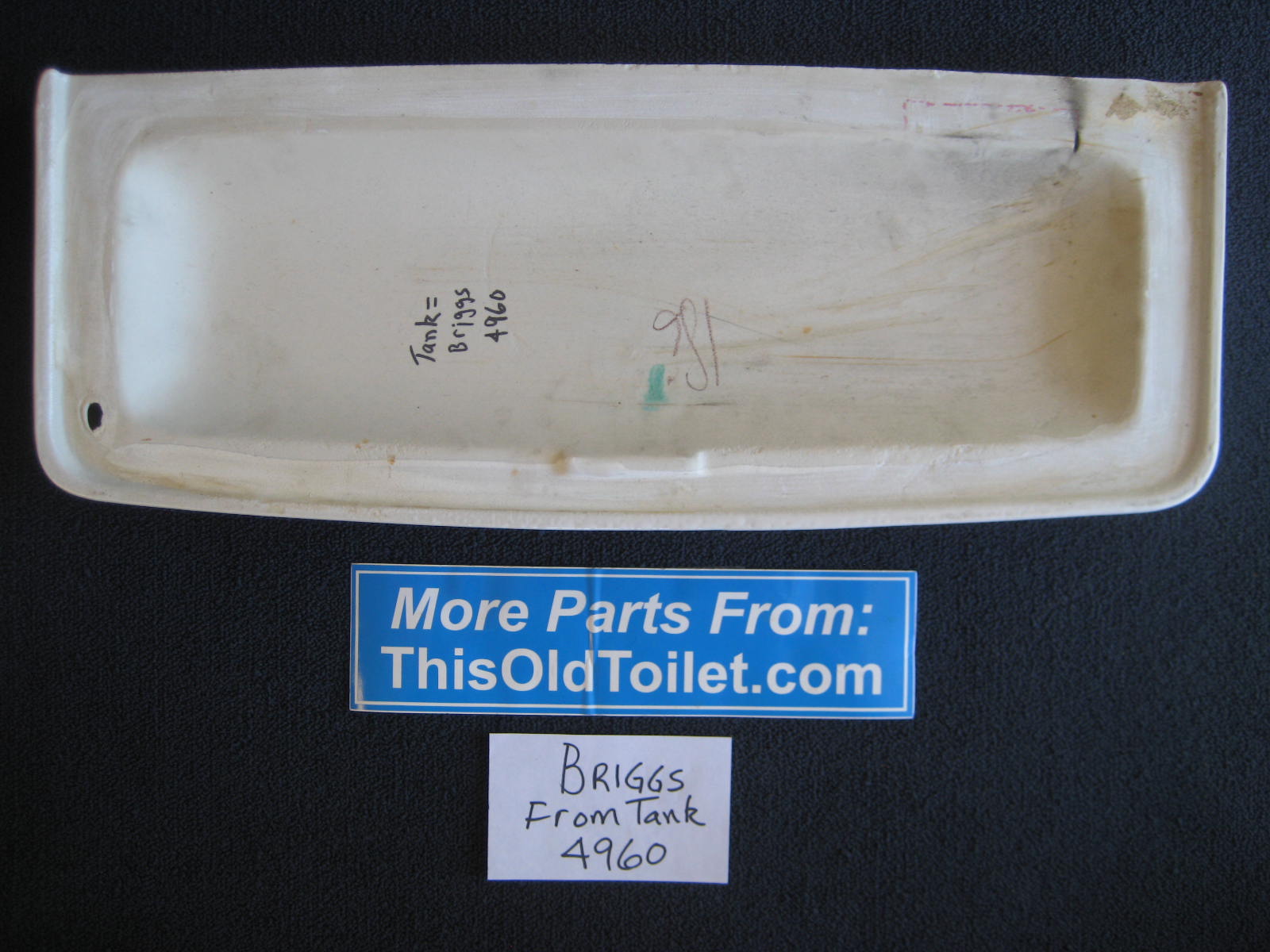 Tank Lid Briggs Baja, Elegante, Imperial 7425 This Old Toilet