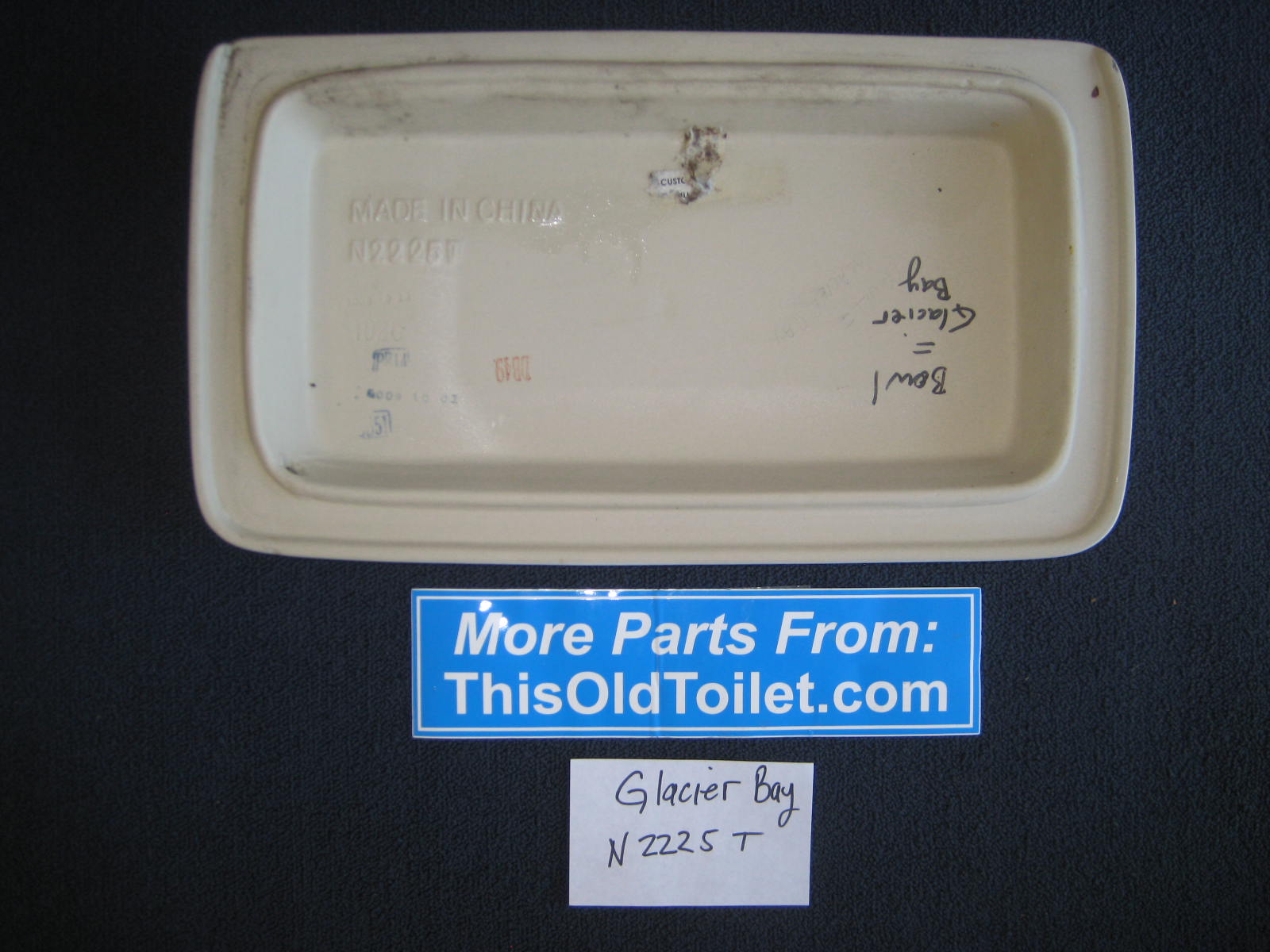 Tank Lid Glacier Bay 779923 & Niagara N2225T This Old Toilet